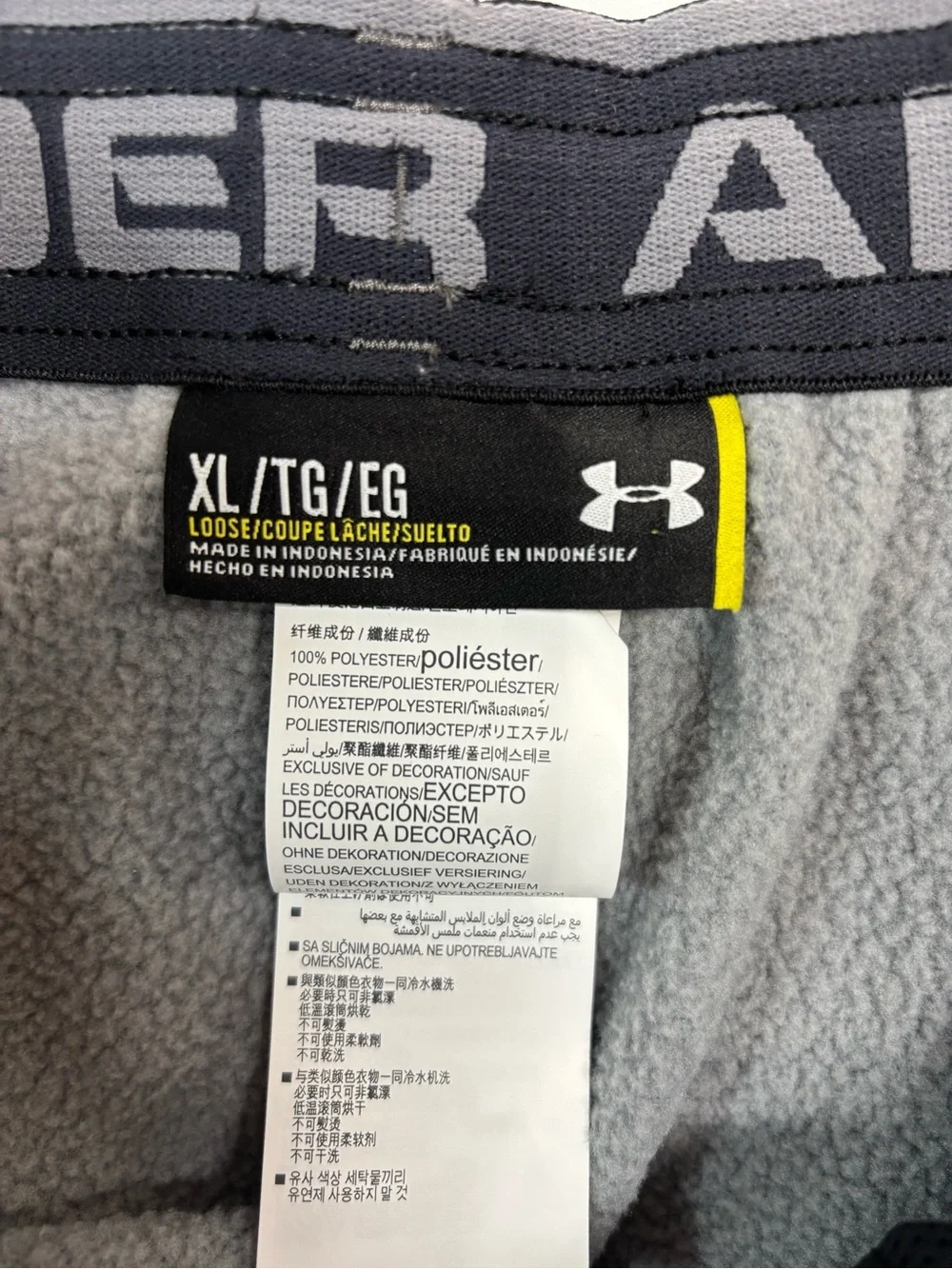 Under Armour Men’s Storm Armour Fleece Sweatpants Gray XL straight leg -469 - Picture 3 of 6